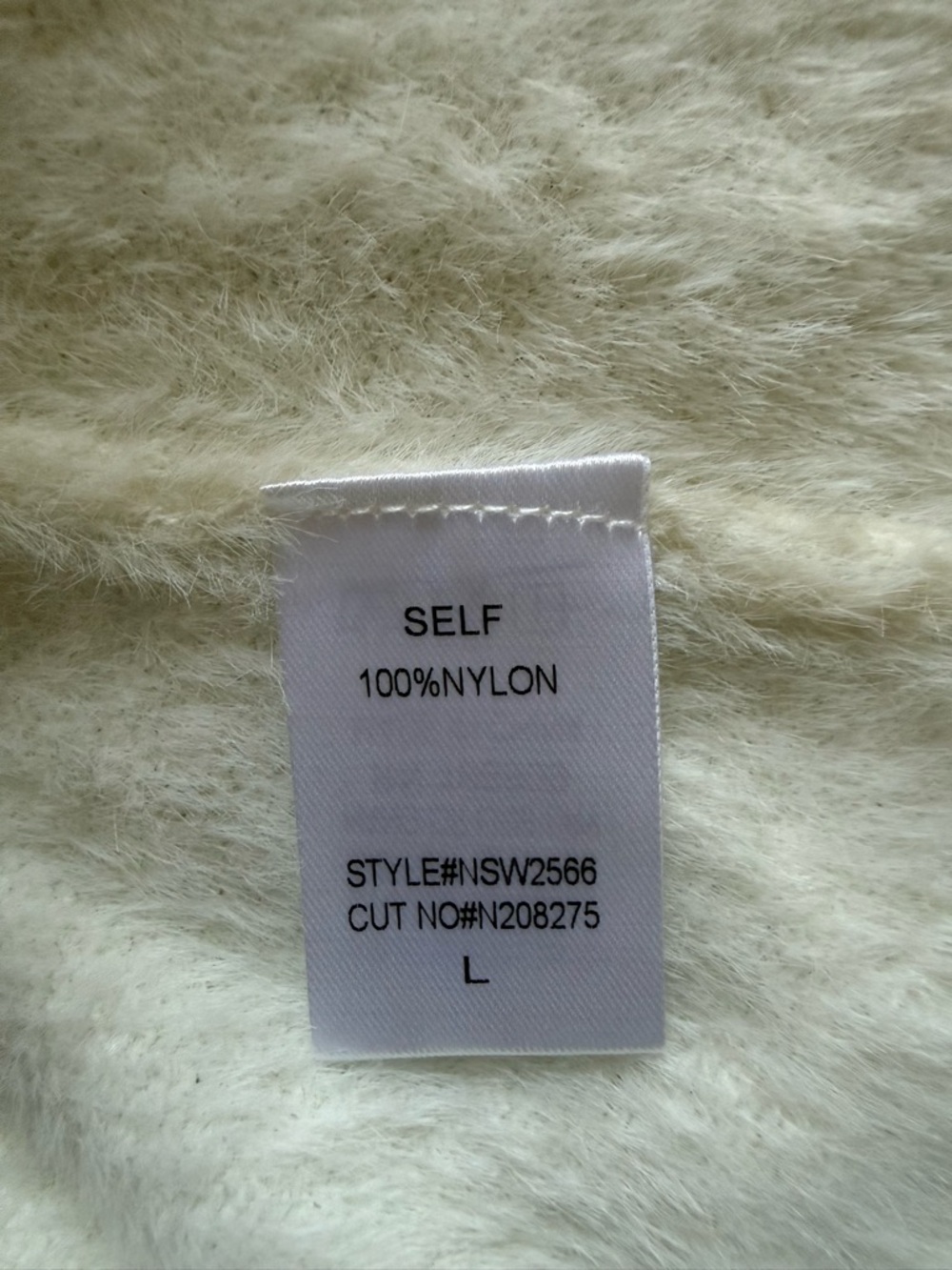 Women's Cream Number 19 Fuzzy Crewneck Sweater - Picture 5 of 5